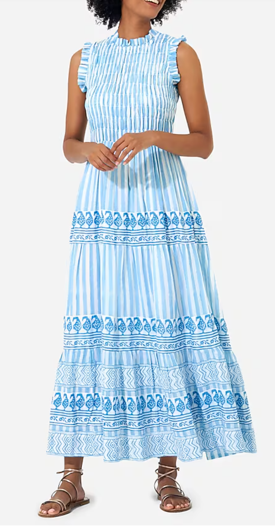 Oliphant Smocked Maxi Dress size XS