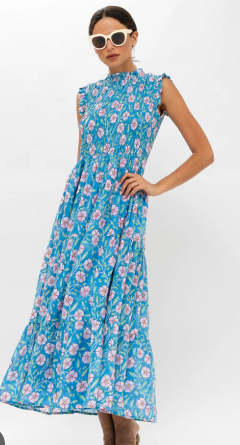 Oliphant Smocked Maxi Dress size XXS