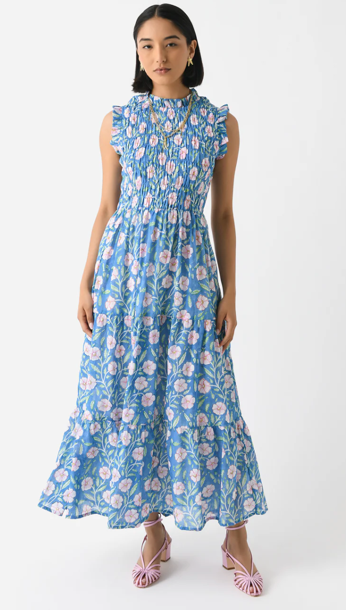 Oliphant Smocked Maxi Dress size XXS