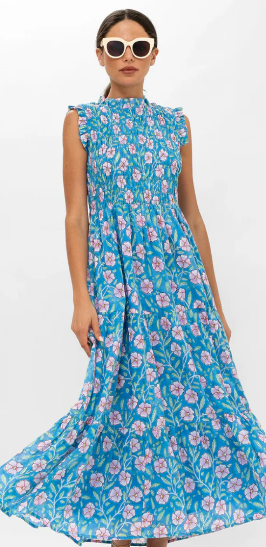 Oliphant Smocked Maxi Dress size XXS
