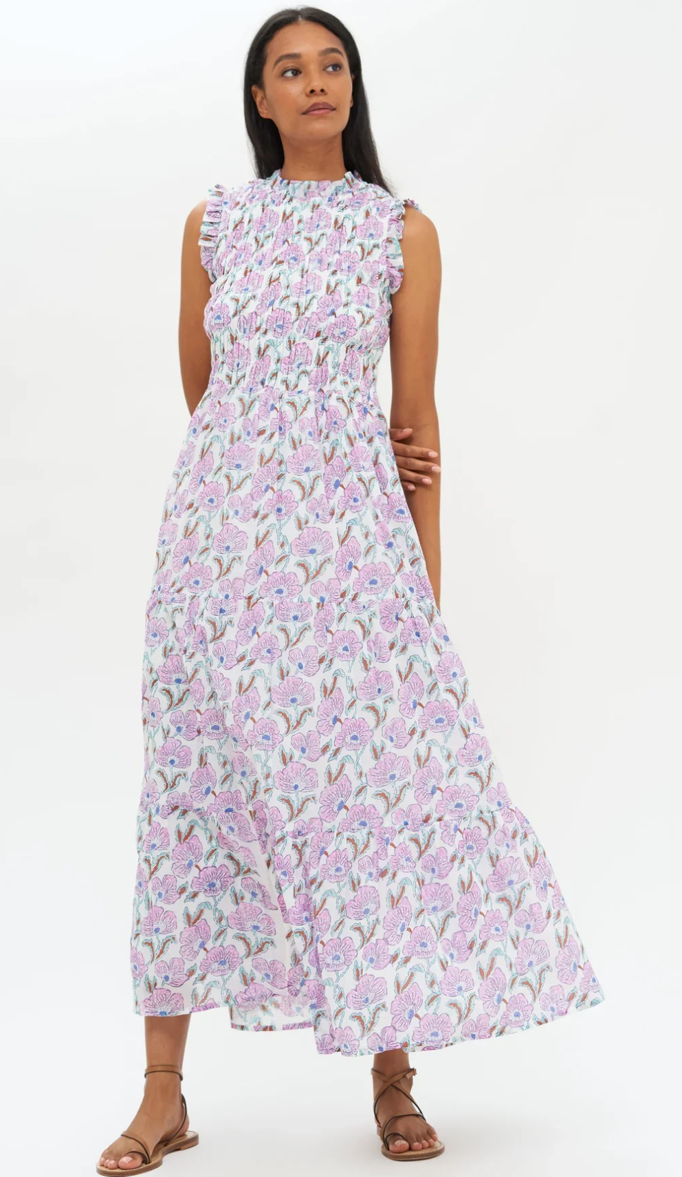 Oliphant Smocked Maxi Dress size XS