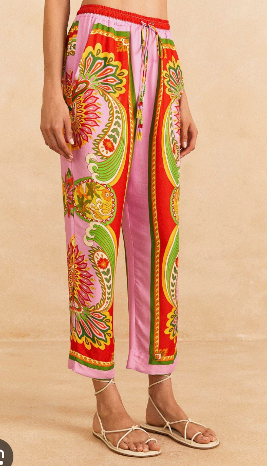 Farm Rio Beach Toucans Scarf Pants size S