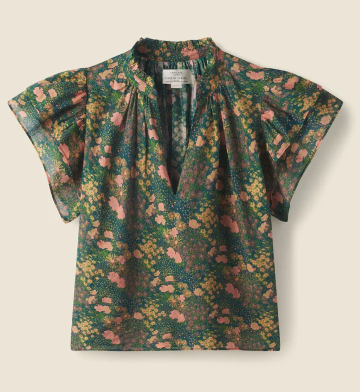 Trovata Birds of Paradis Clover Blouse size M