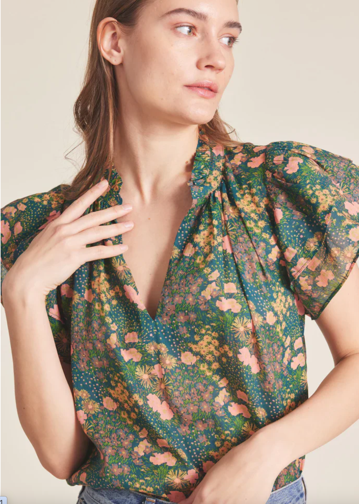 Trovata Birds of Paradis Clover Blouse size M