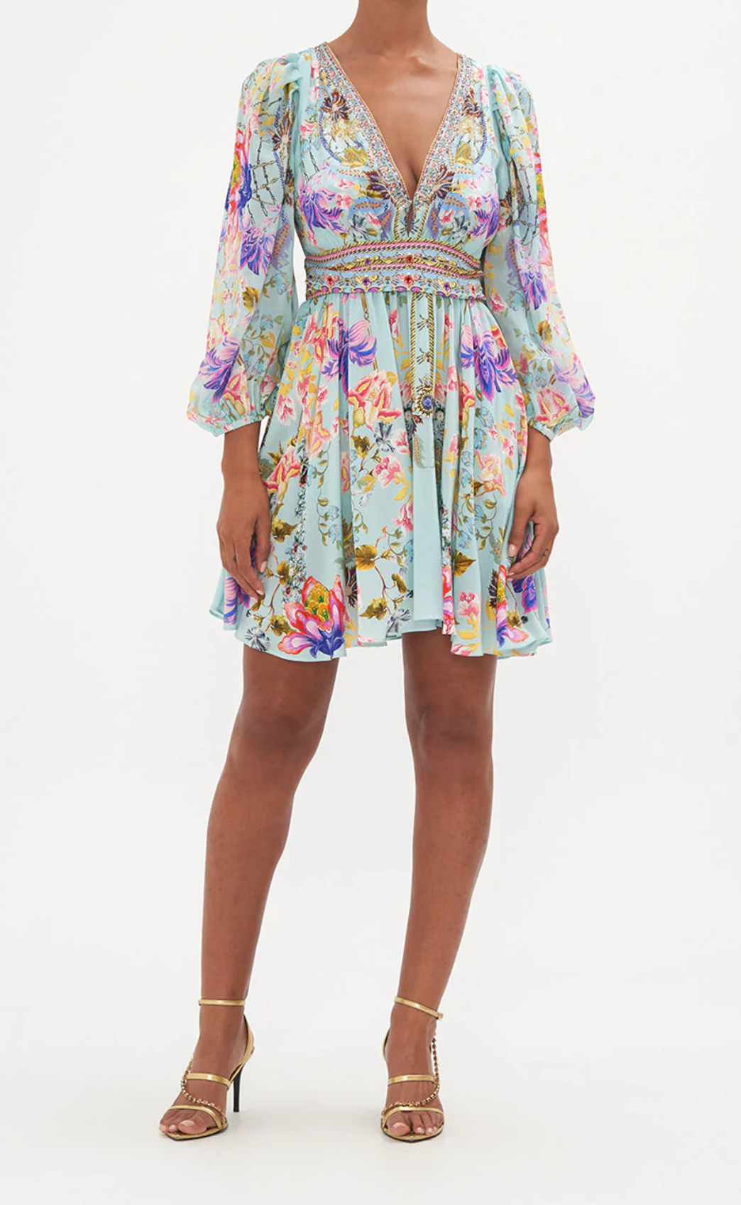 Camilla Blouson Flared Dress Love web size XS