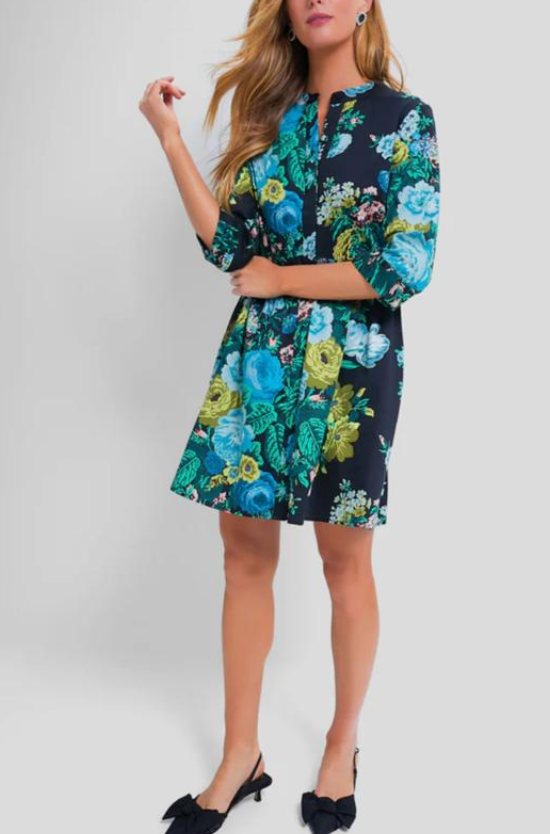 Tuckernuck Verdant Floral Royal Shirt Dress size XXXL