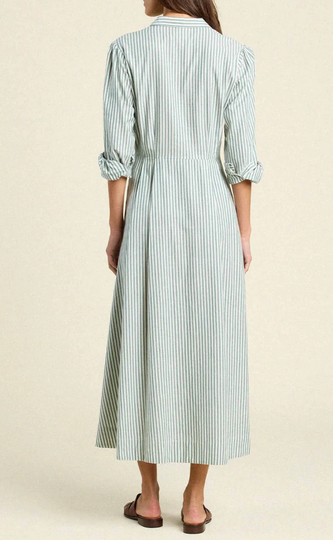 Trovata Birds of Paradis Emmelie Dress in Green Stripe size XS