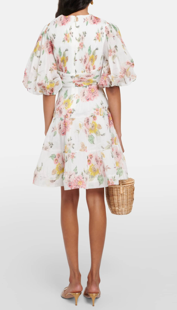 Zimmermann Floral Pleated Mini Dress size US 8