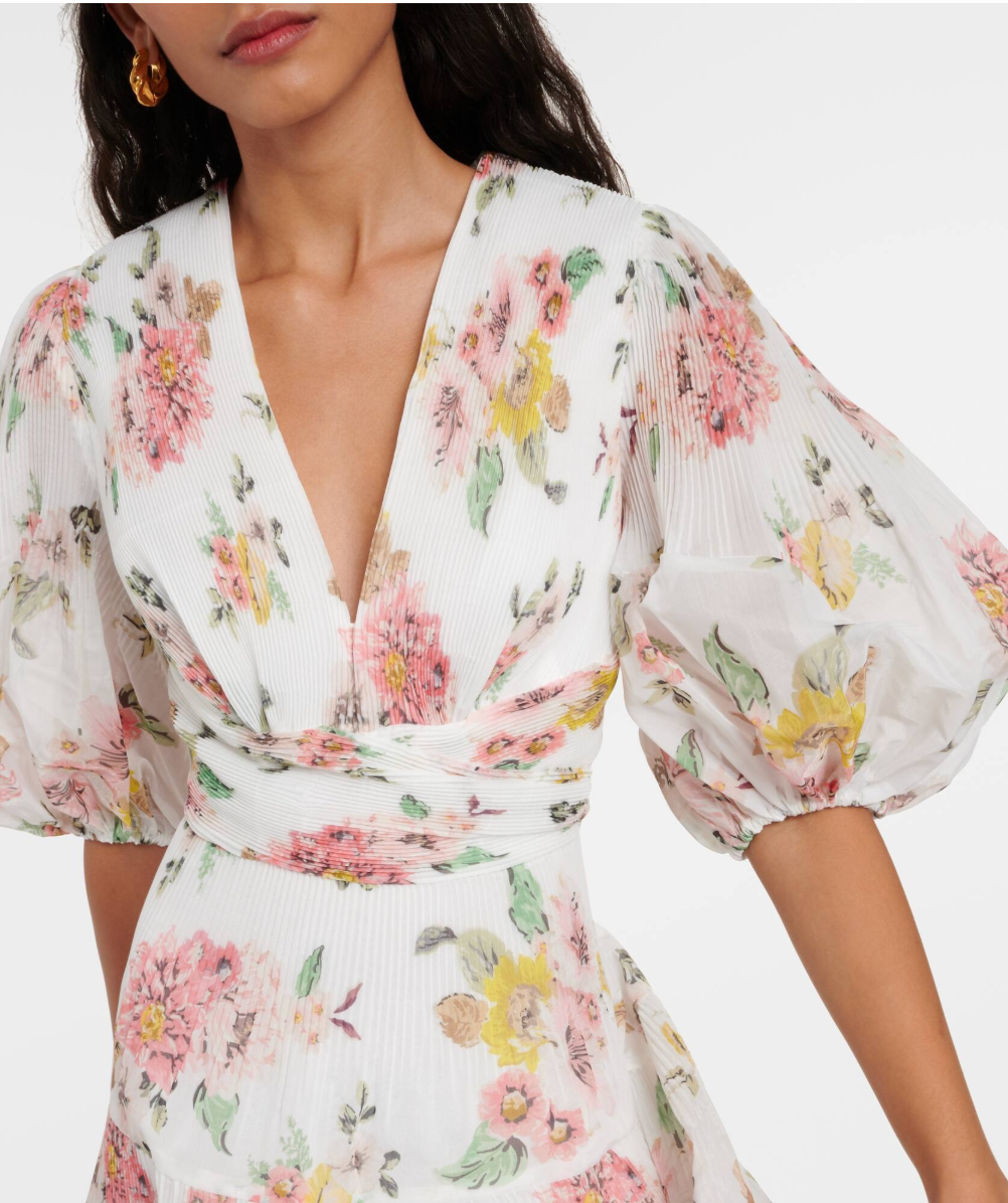 Zimmermann Floral Pleated Mini Dress size US 8