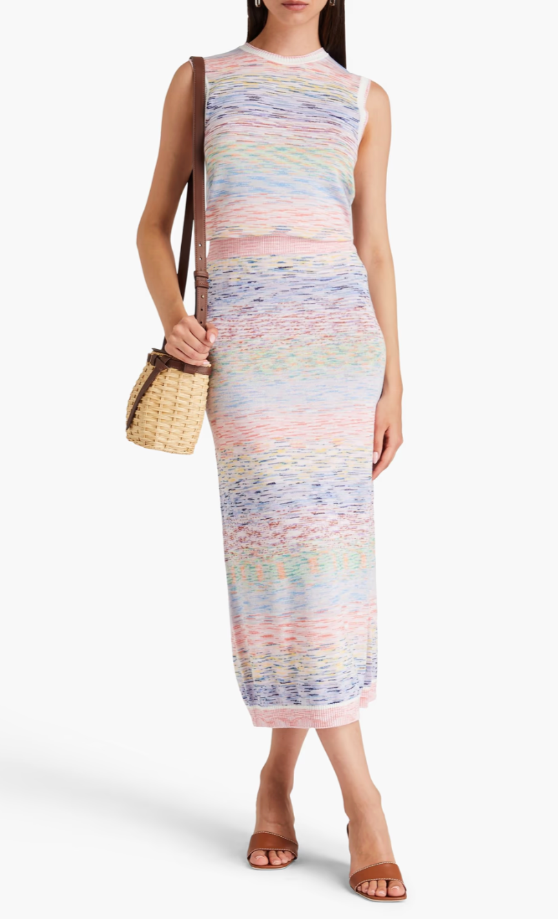 Zimmermann Raie Marl Midi Skirt size US 6