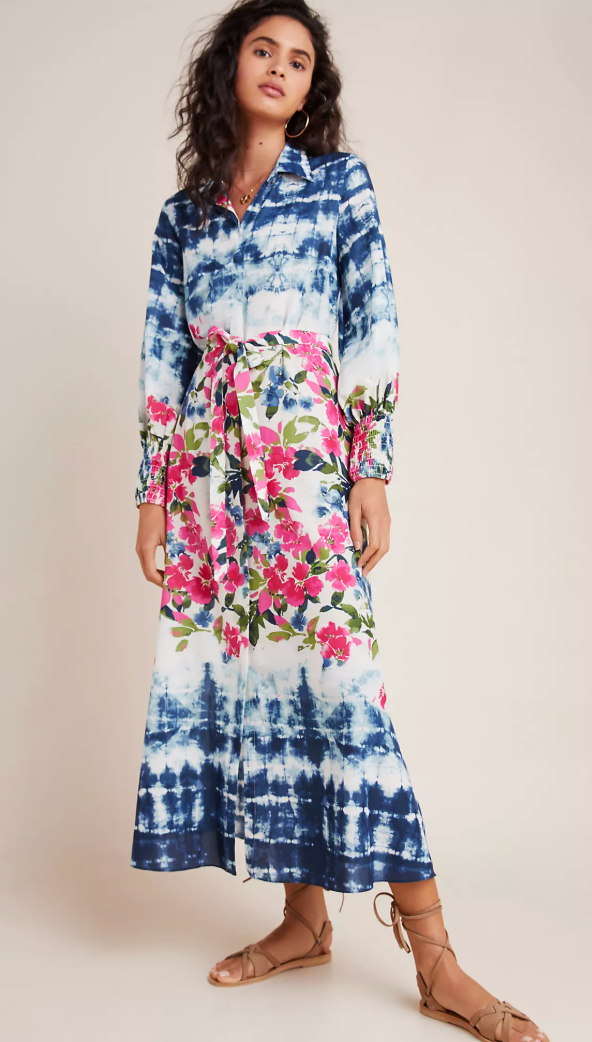 Misa Los Angeles Bettina Maxi Shirtdress size S