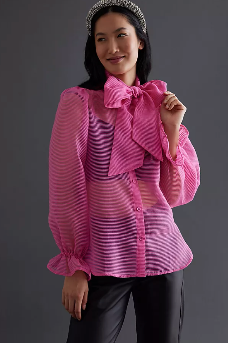 Stella Nova Erina Bow Blouse size XL 42