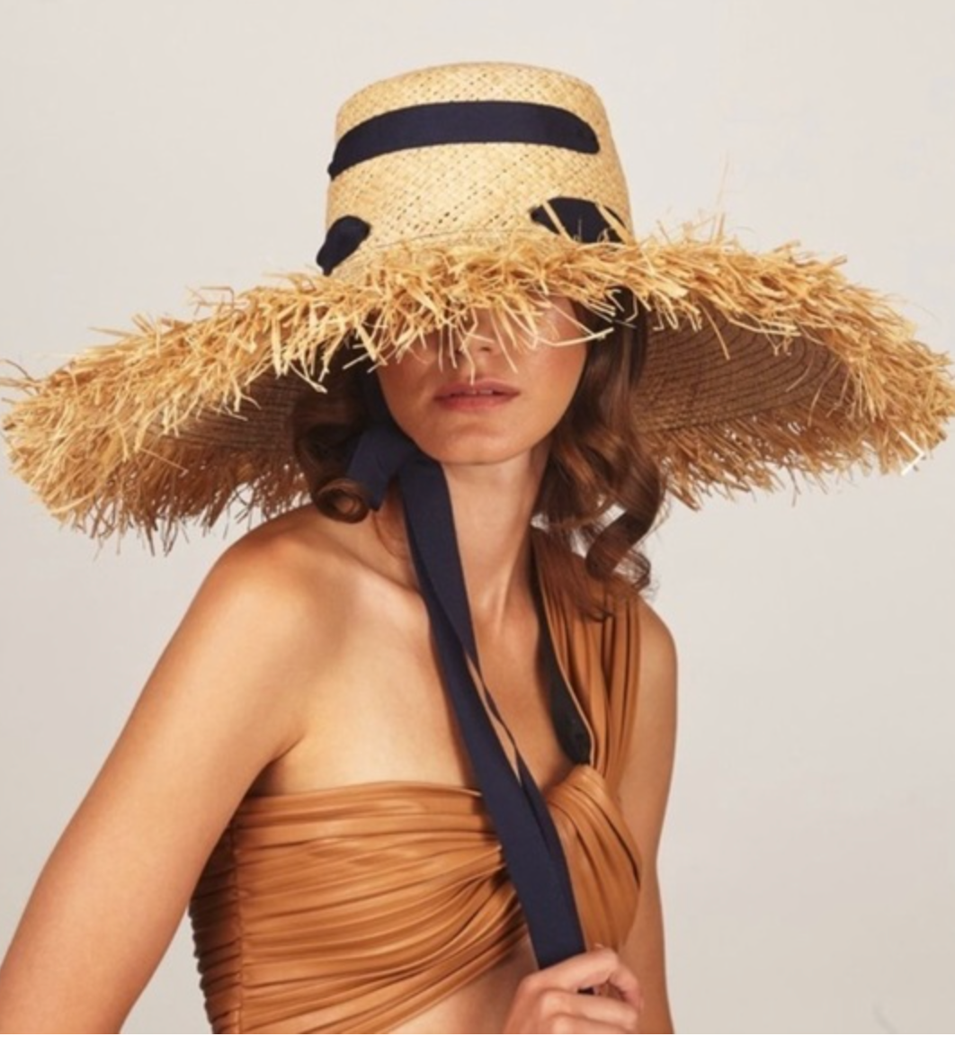 Lola Hats Alpargatas Natural Straw Hat with Ribbon