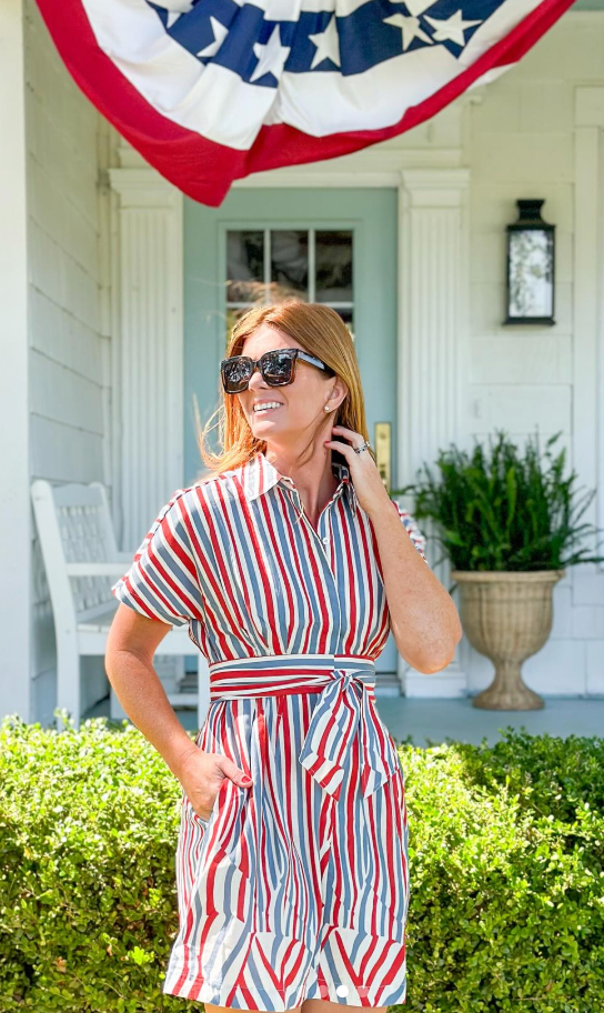 Tuckernuck Americana Stripe Mini Callie Dress size S