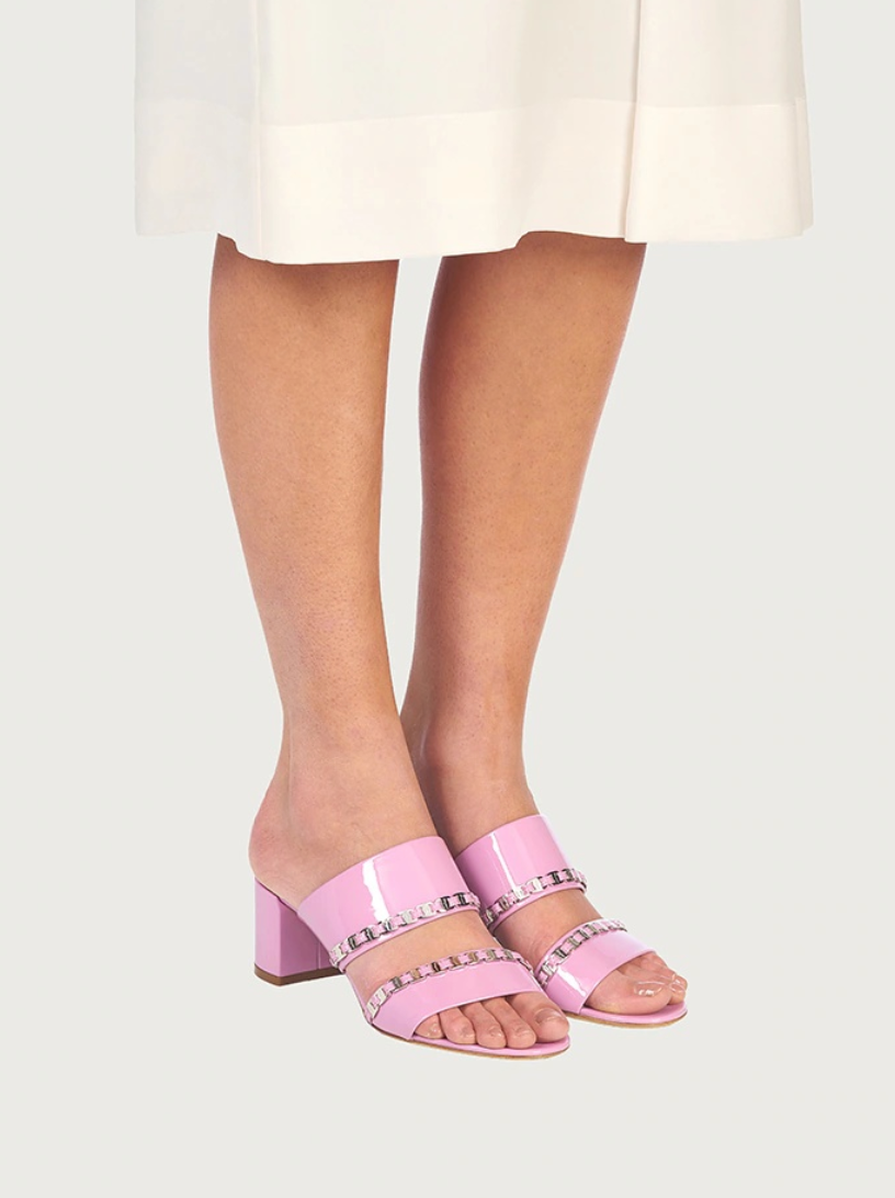 Salvatore Ferragamo Vara Chain Sandals size