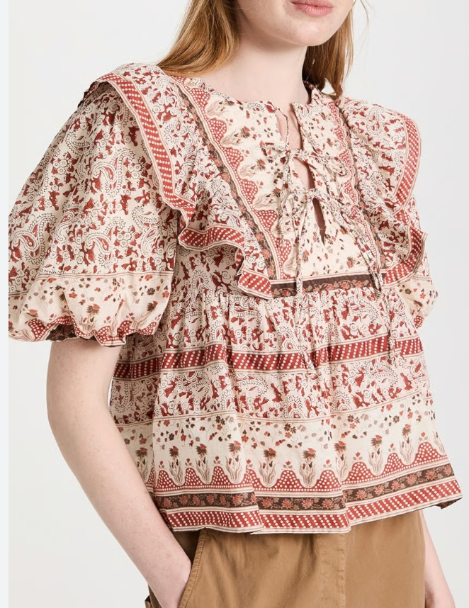 Sea New York Ivette Balloon Sleeve Top size XS