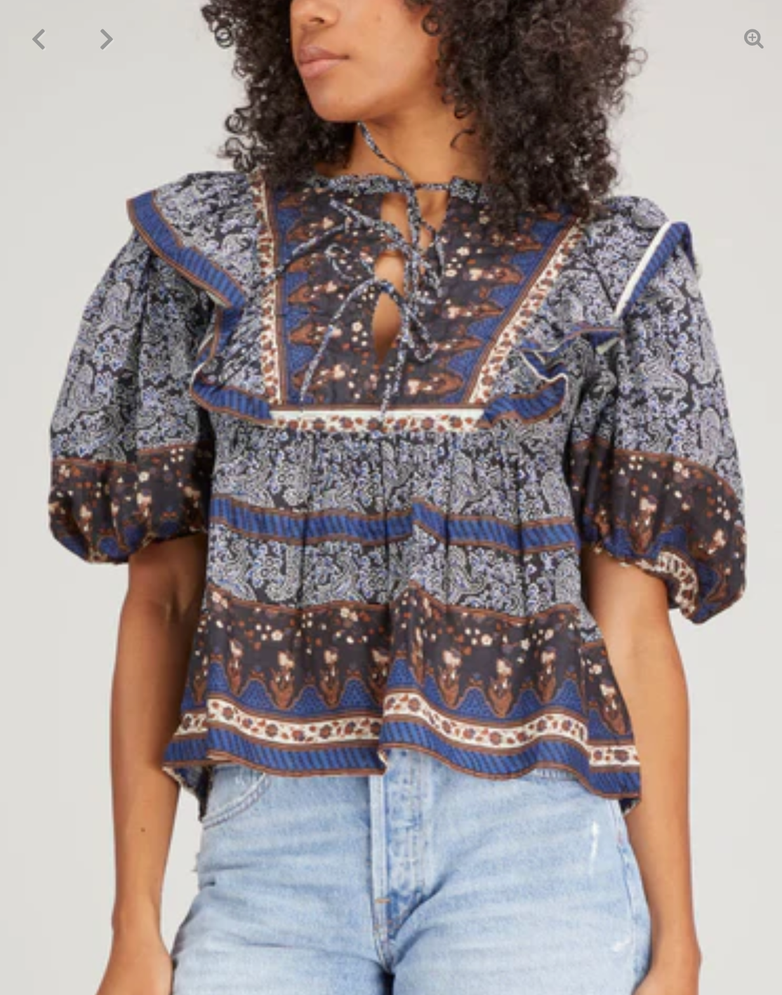 Sea New York Ivette Balloon Sleeve Top size XS