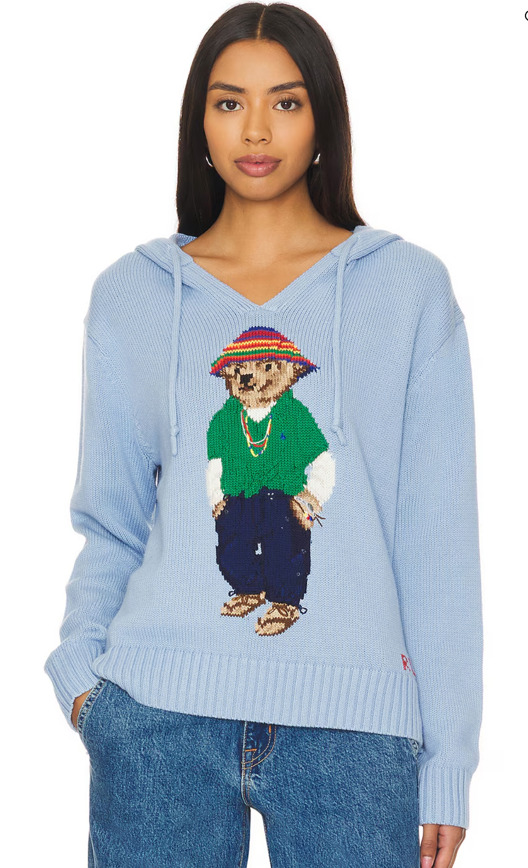 Polo Ralph Lauren Bear Sweater Hoodie size M