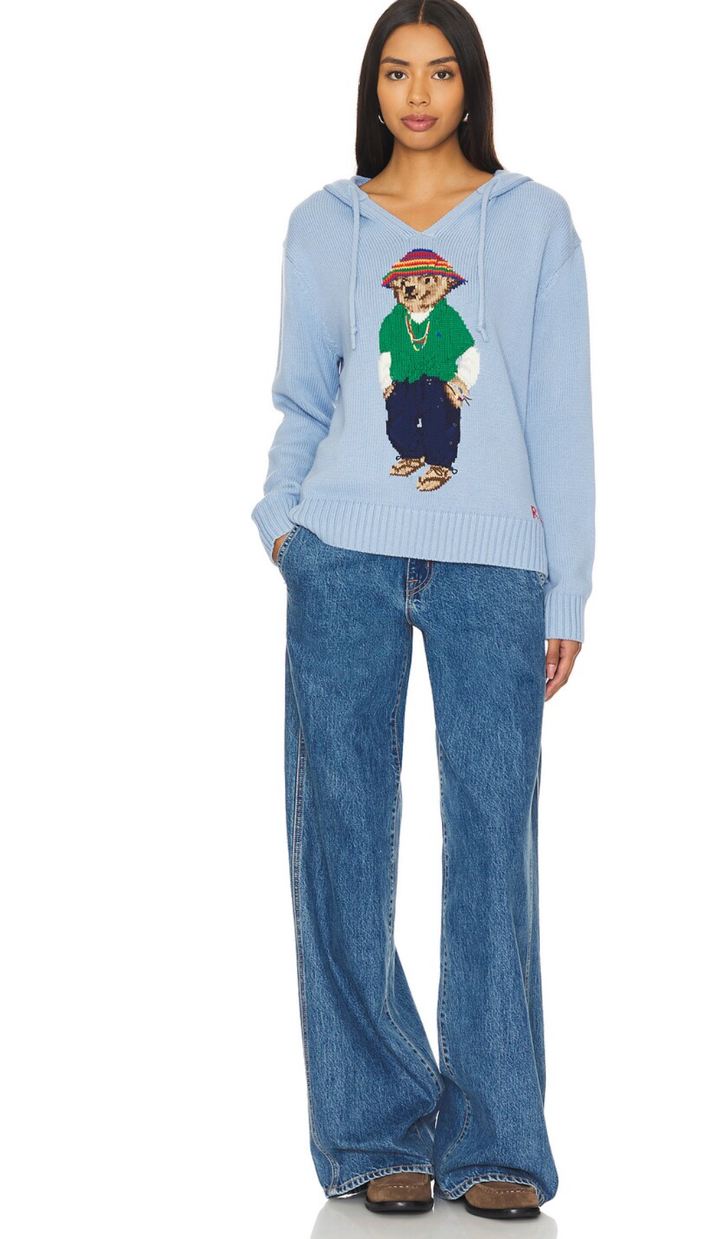 Polo Ralph Lauren Bear Sweater Hoodie size M
