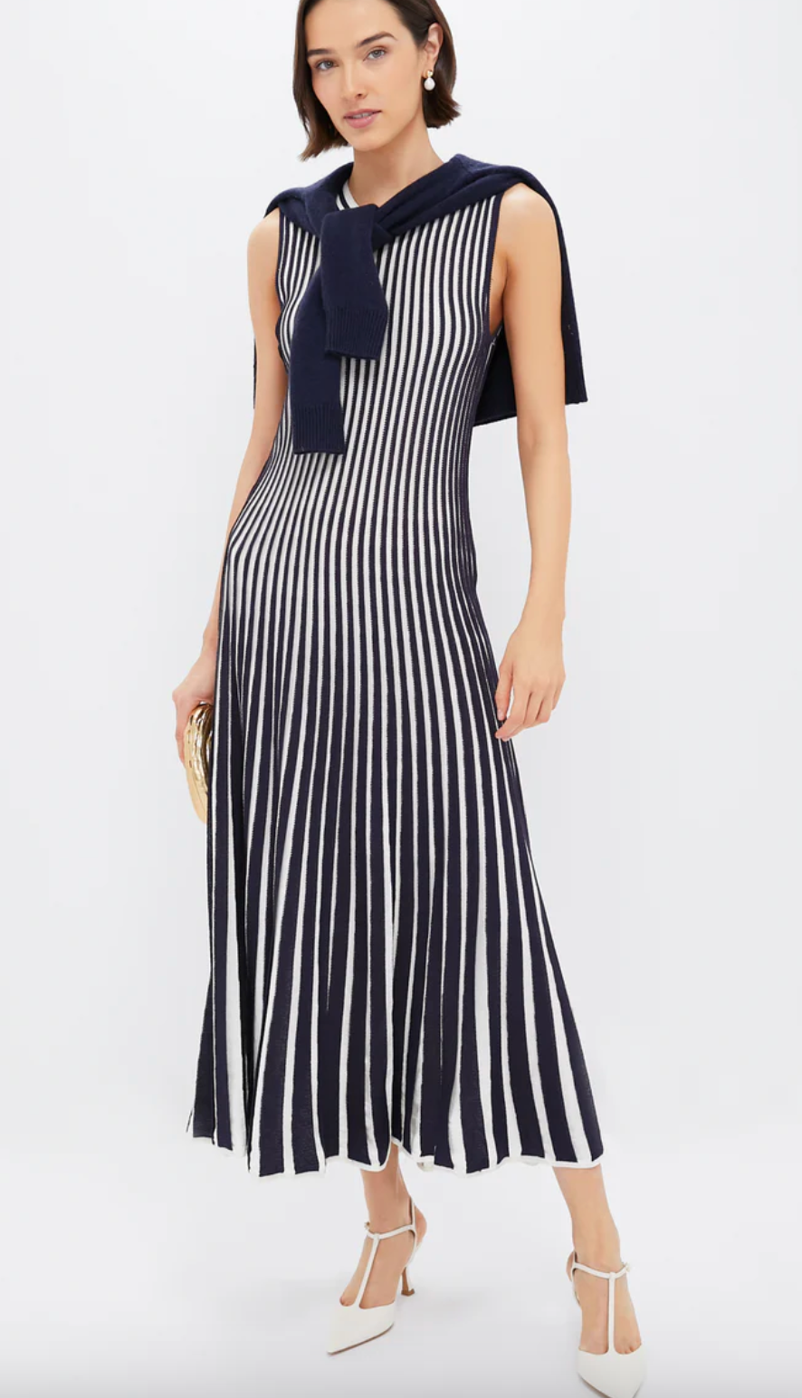 Tuckernuck Navy Stripe Knit Amie Dress size M