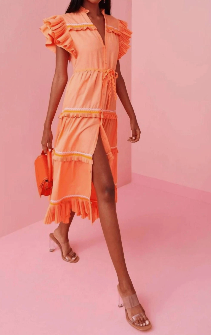 Celia B Moonlit Dress in Orange size XS