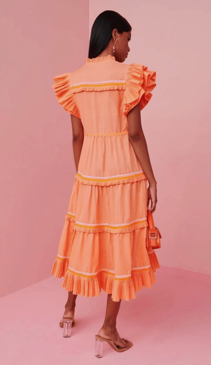 Celia B Moonlit Dress in Orange size XS
