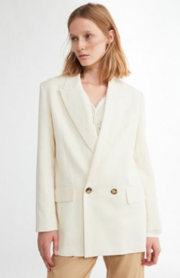 Vanessa Bruno Joe Double-Breasted Blazer size 38 US 6