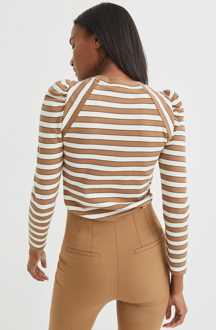 Veronica Beard Delano Striped Top size XS