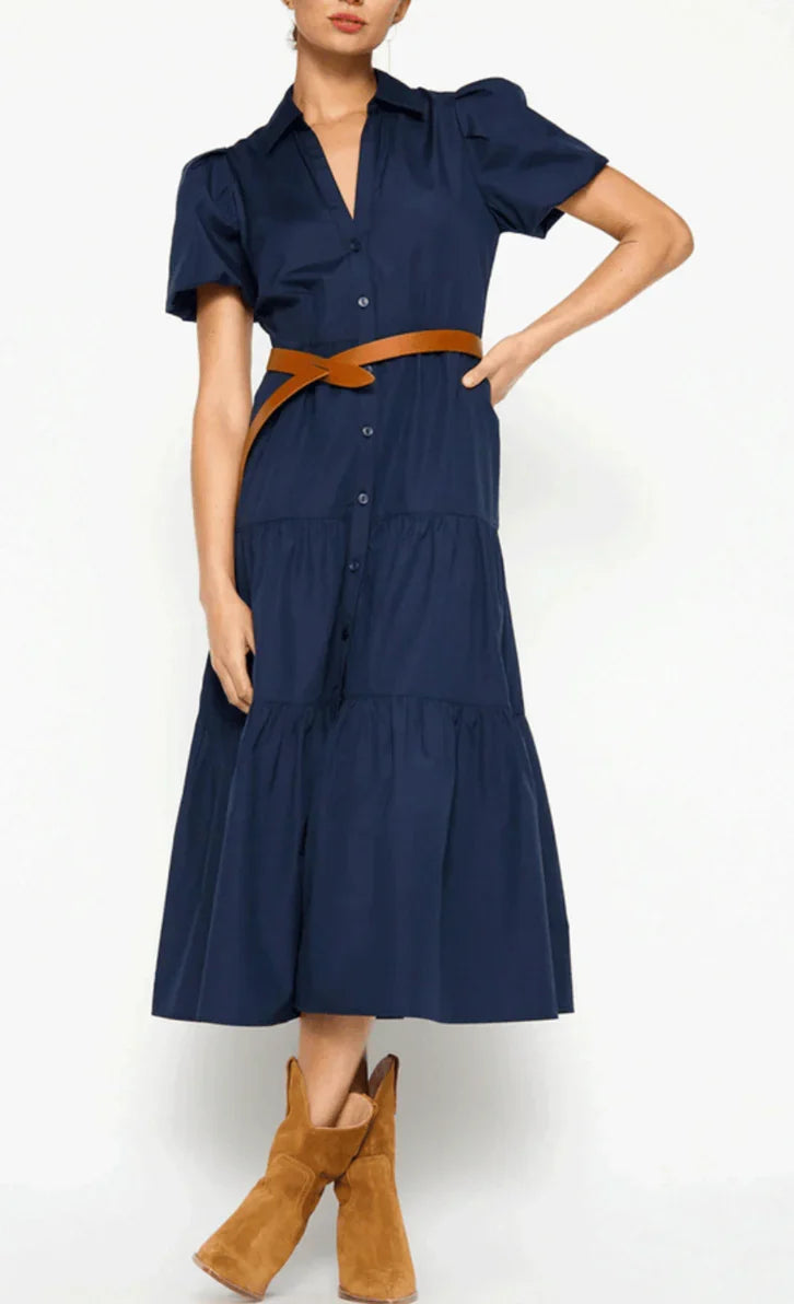 Brochu Walker Havana Midi Dress in Navy size S