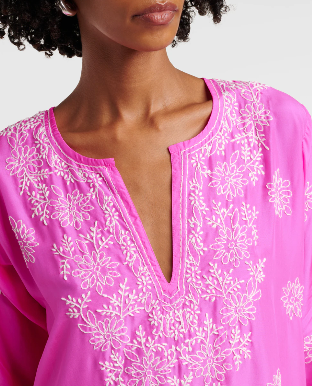 Juliet Dunn Embroidered silk kaftan size 2 (6/8)
