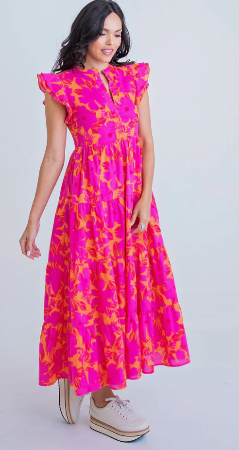 Karlie Tropical Maxi Dress size S