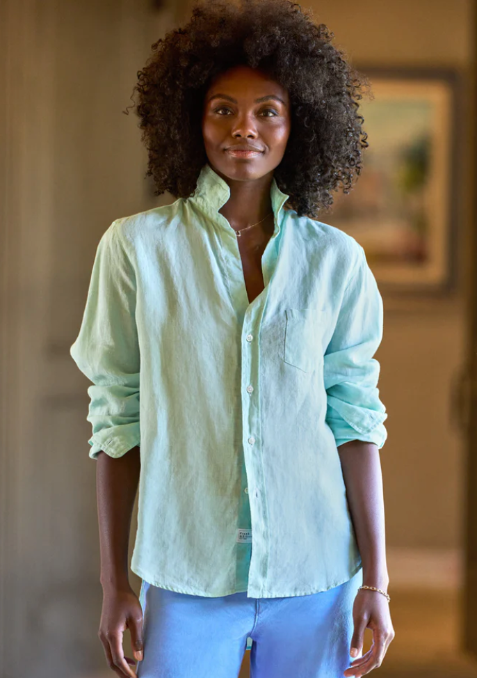 Frank and Eileen Italian Classic Linen Eileen Shirt size L