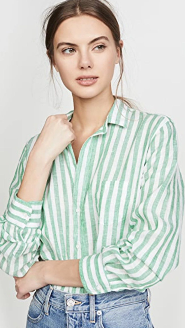 Frank and Eileen Italian Classic Linen Eileen Shirt size L
