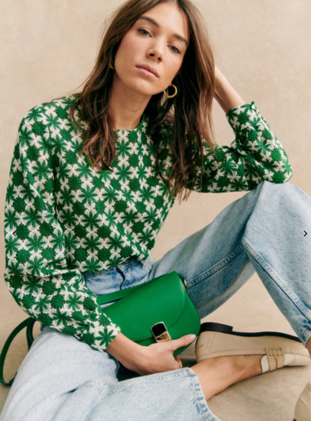 Sezane Jesse Blouse in Green size 46 - US 14
