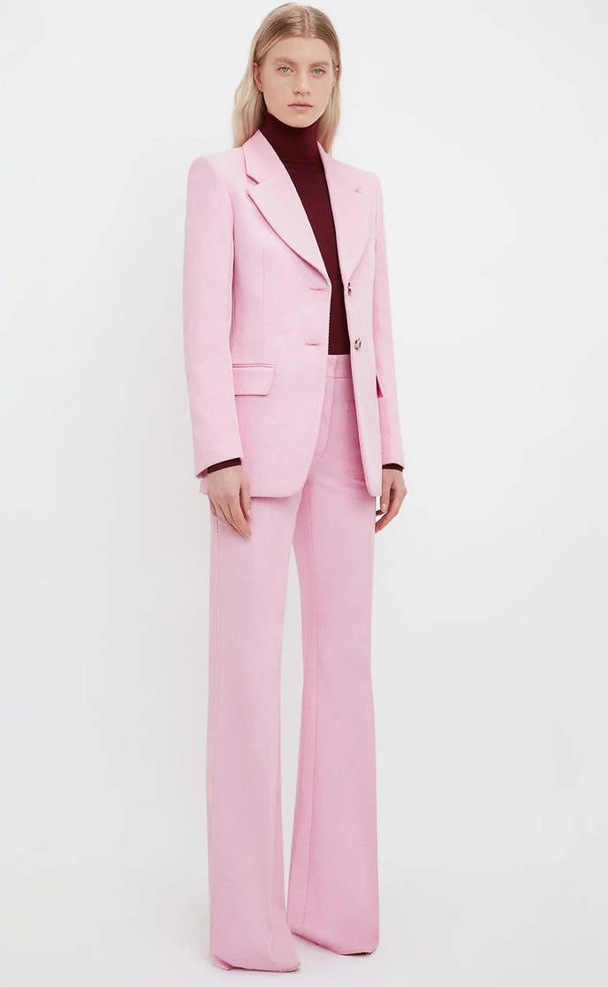 Victoria Beckham Single-Breasted Blazer Jacket size US 4