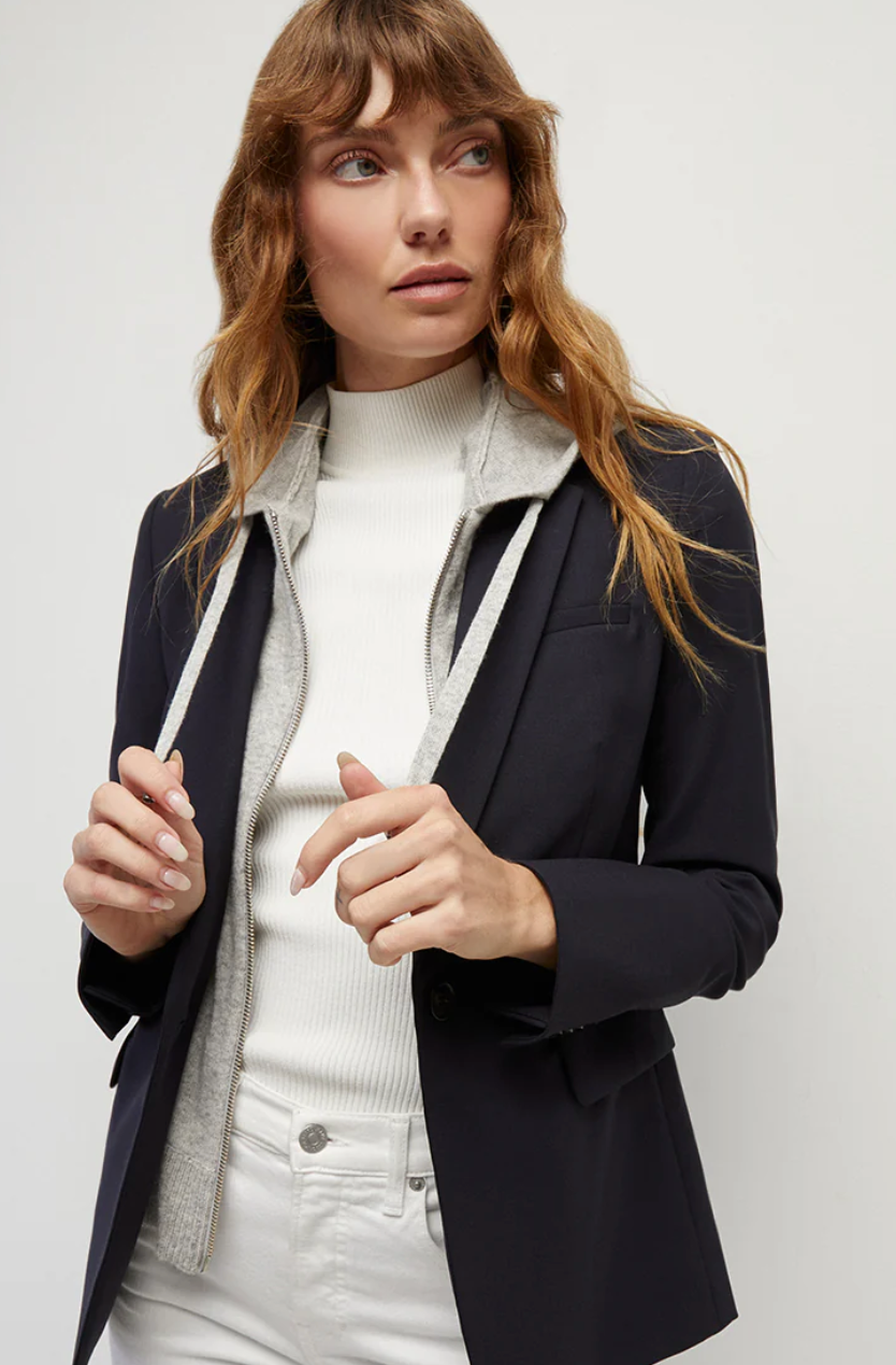 Veronica Beard Cashmere Hoodie Dickey size 00-14