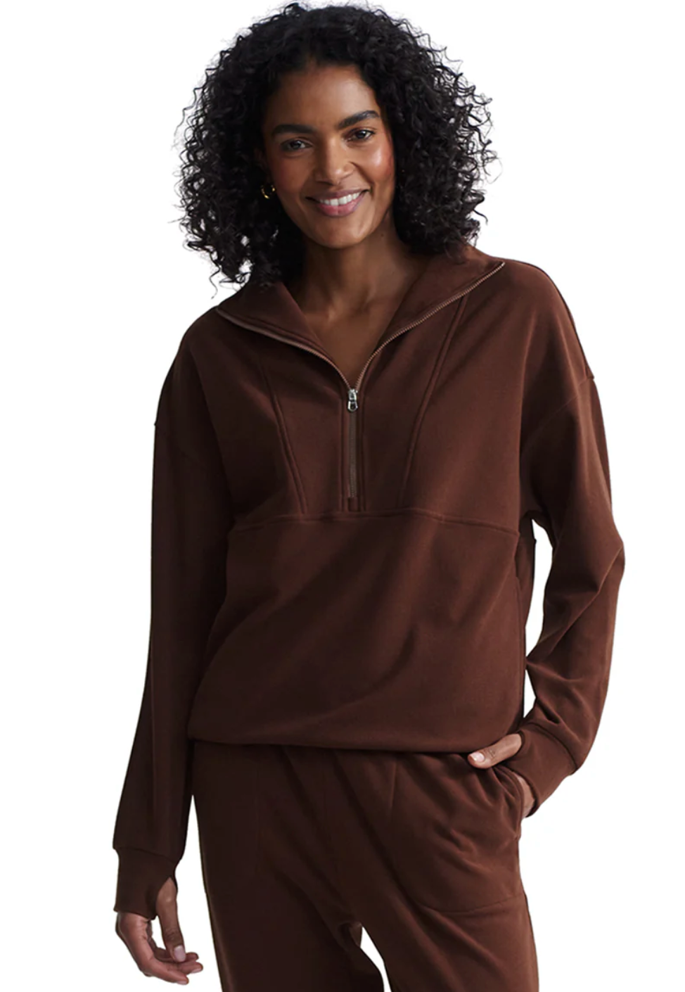 Varley Timberley Half Zip Midlayer Sweatshirt size L
