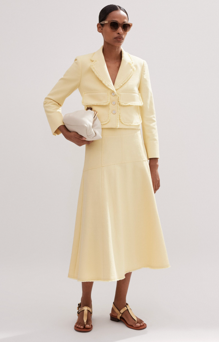 ME+EM Textured Cotton-Blend Crop Jacket size 12