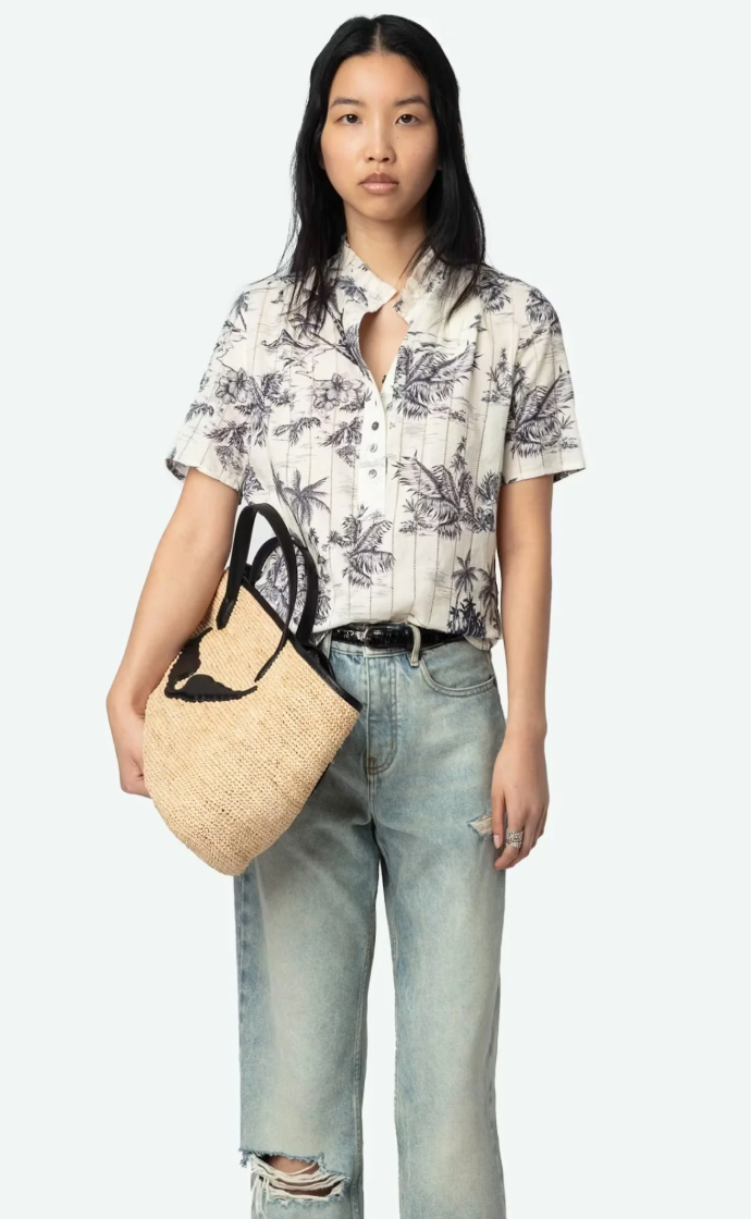 Zadig & Voltaire Topher Coton Tropical Island Top size S