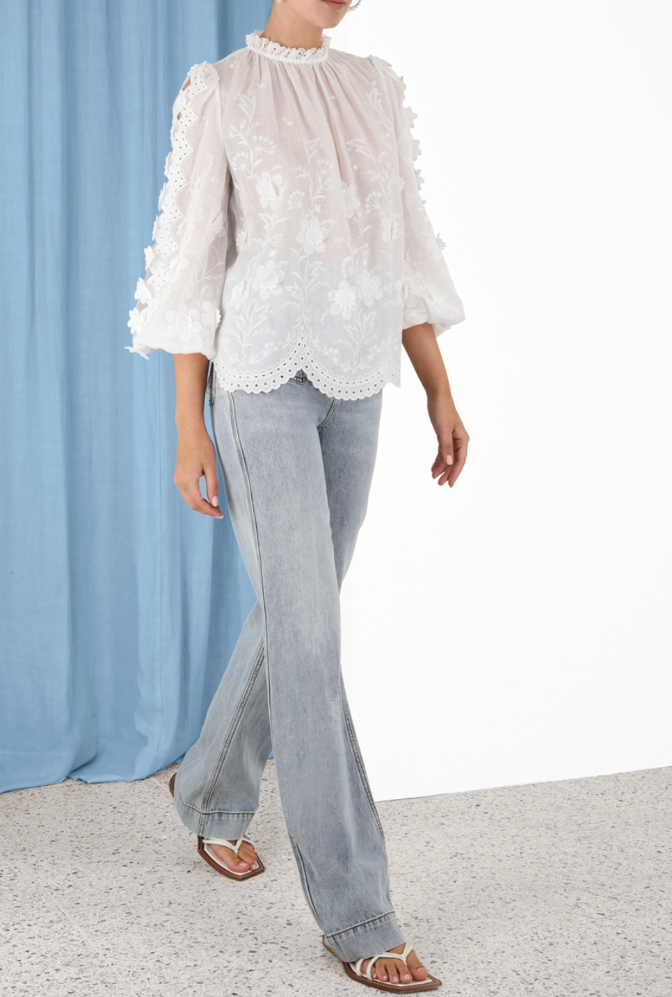 Zimmermann Rosa Embroidered Top size US 4