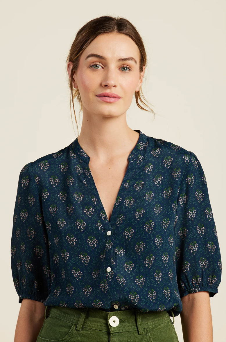 Trovata Birds of Paradis Dakota Mosaic Blouse size M