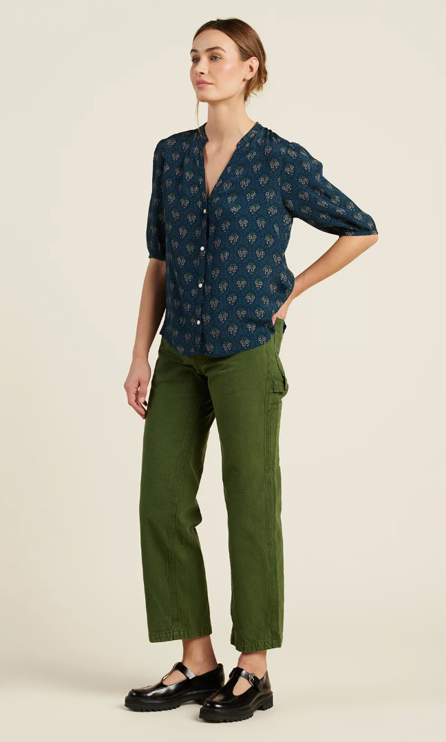 Trovata Birds of Paradis Dakota Mosaic Blouse size M