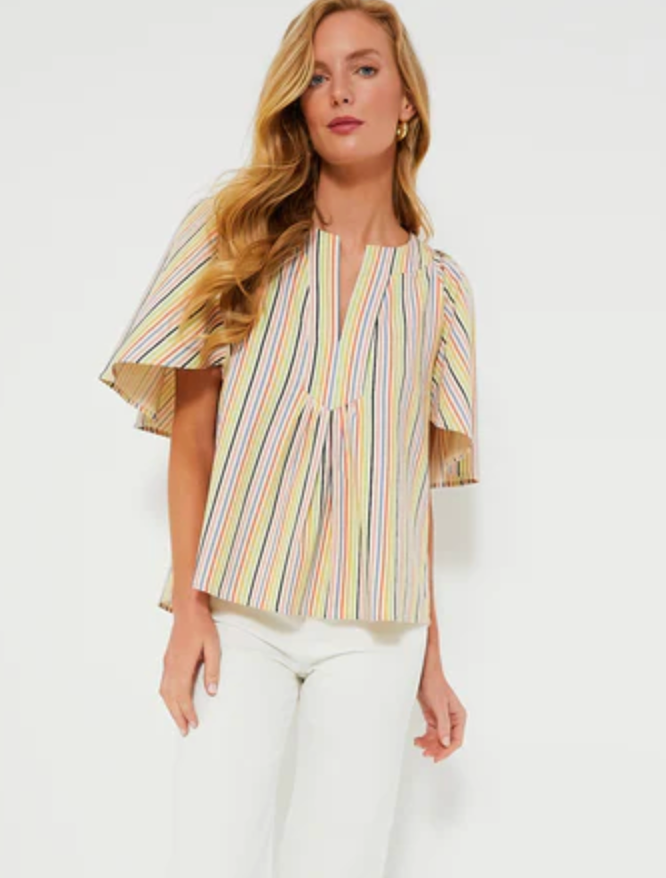 Pomander Place Flutter Sleeve Finley Top size S