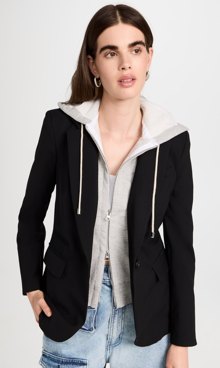 Veronica Beard Grey Hoodie Dickey size 00-14