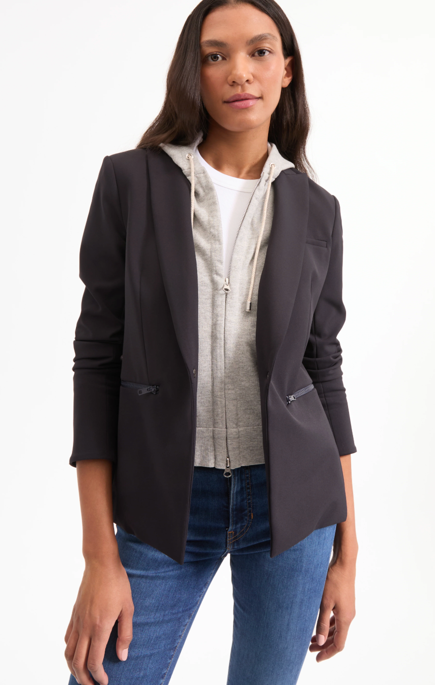 Veronica Beard Grey Hoodie Dickey size 00-14