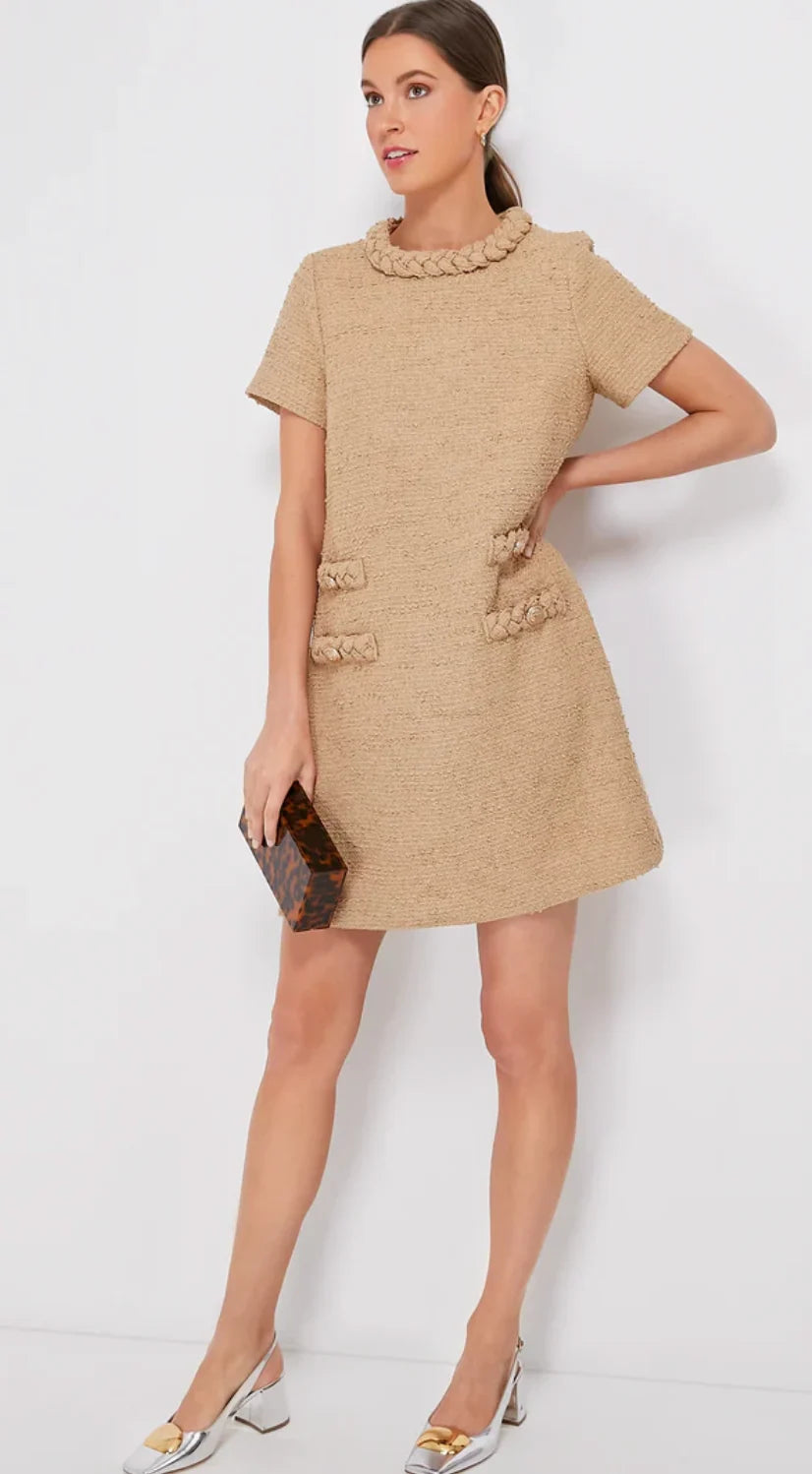 Tuckernuck Tweed Beige Jackie Dress size S