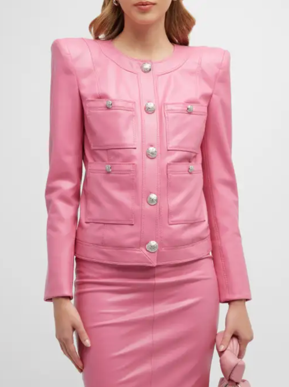 Veronica Beard Cirtane Faux Leather Jacket size 12