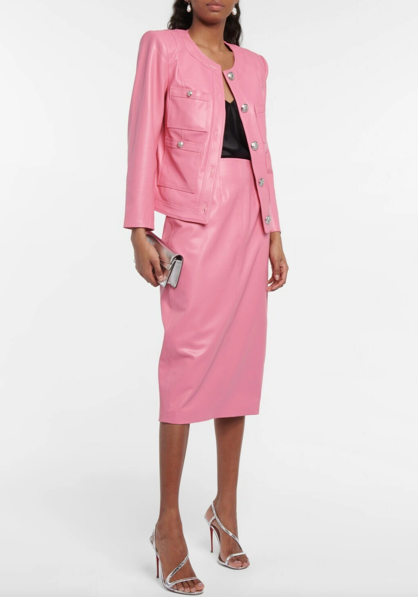 Veronica Beard Cirtane Faux Leather Jacket size 12