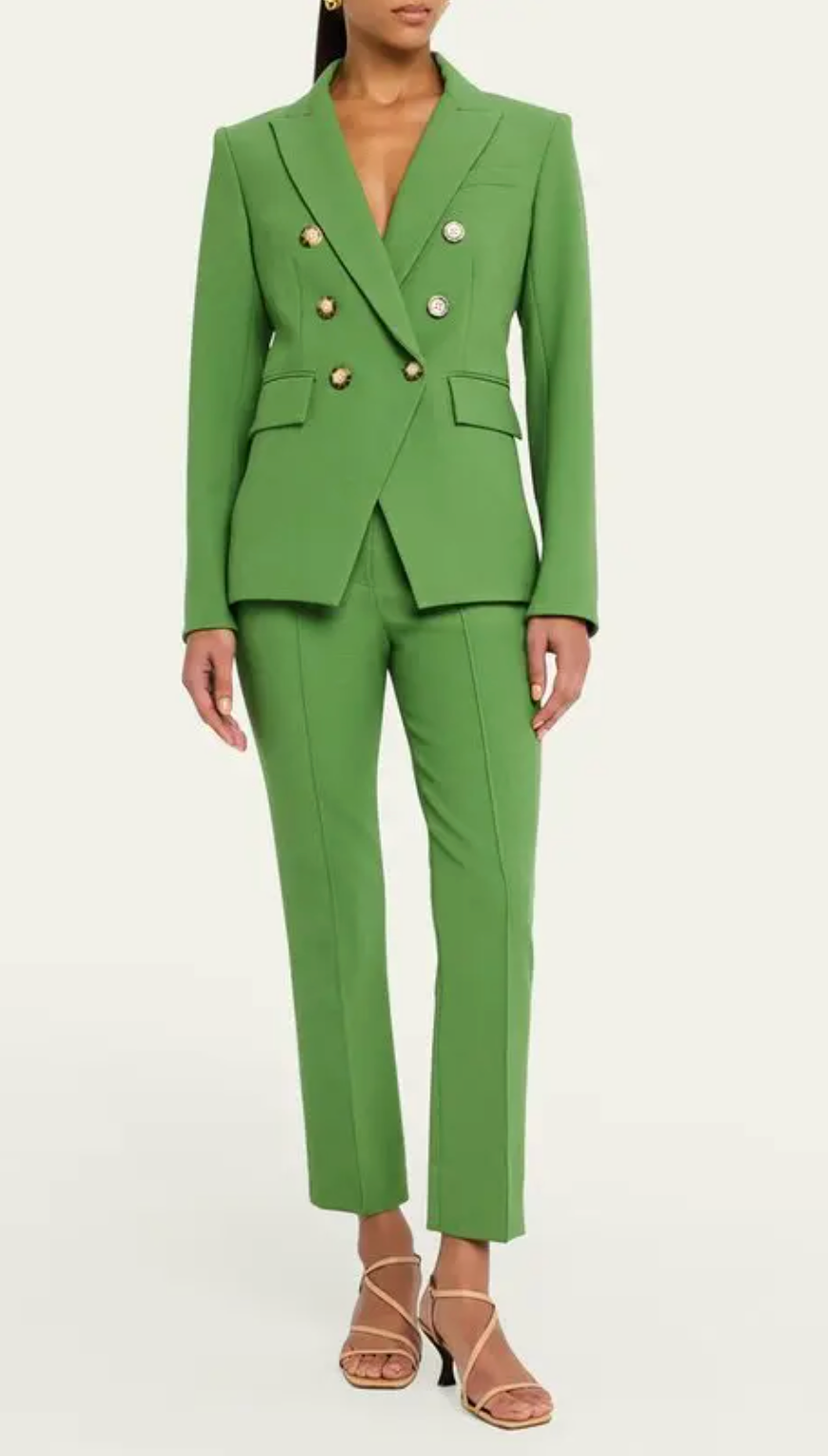 Veronica Beard Kean Cropped High-Rise Pintuck Pants size 6