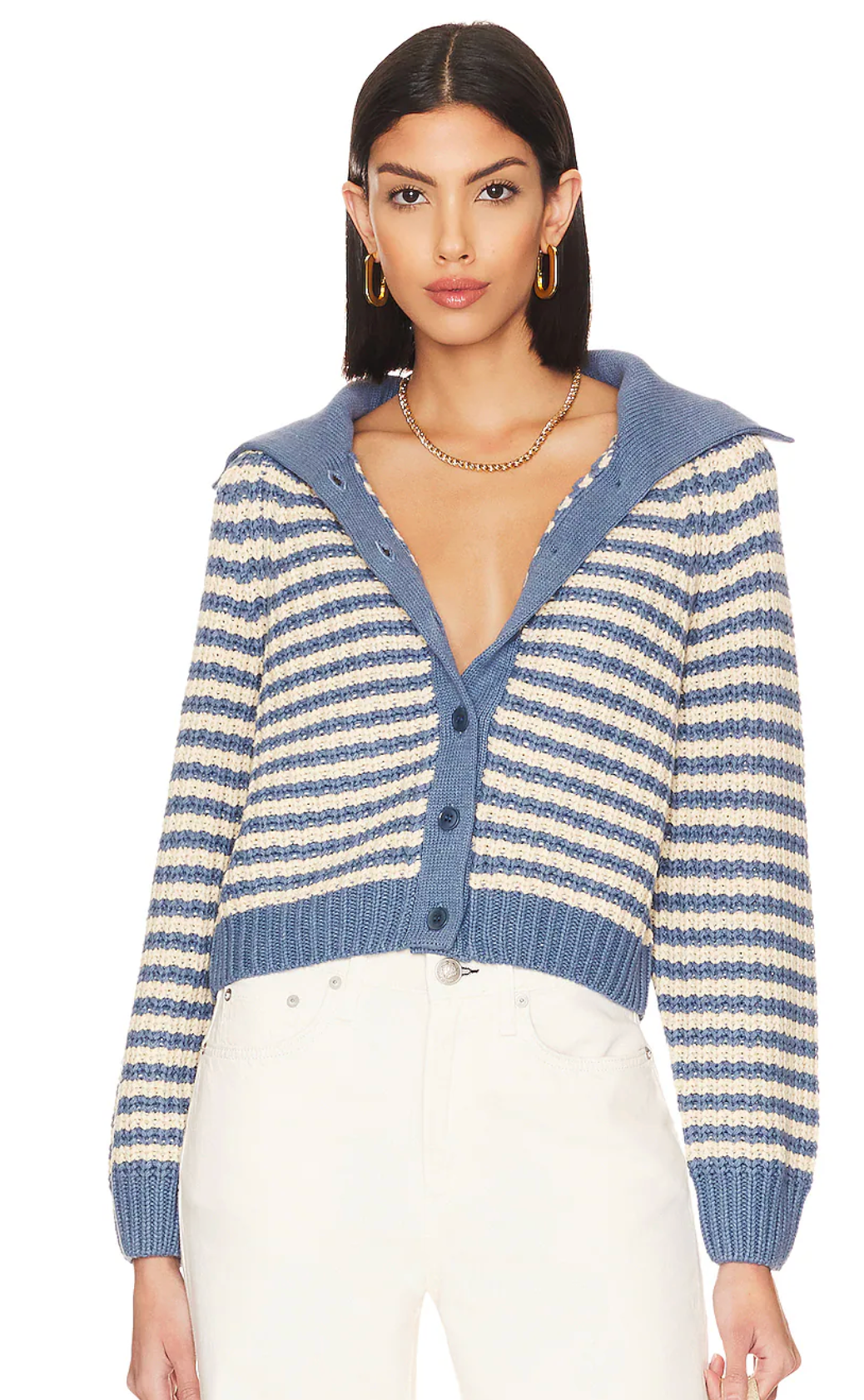 The Great The Mini Collar Cardigan size L